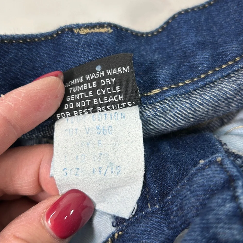 Vintage Bonjour Blue Denim High‎ Waisted Mom Jeans 26 inch waist Size 10 slouchy